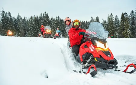 Zakopane: 3 hours Snowmobiles Guided Tour with bonfire and meal