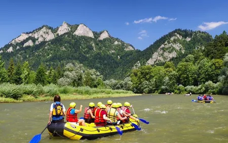 Pontoon Rafting on the Dunajec River Gorge with private transport from Krakow