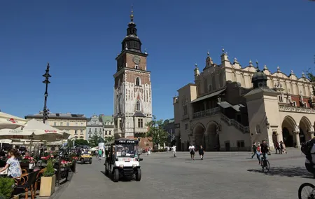 90 minutes Small Group Krakow City Tour by Electric Car