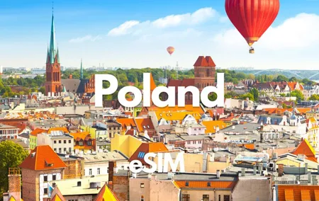 Krakow Data eSIM from 0.5GB daily to 50GB 30 Days