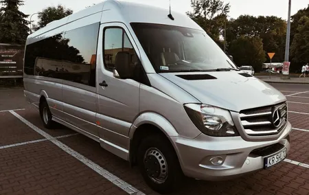 Krakow Airport <-> Krakow City transfer by 22 seater Mercedes-Benz minibus