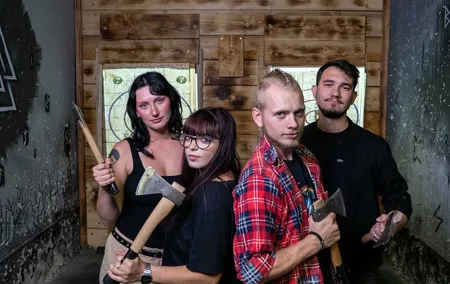 Axe Throwing in Fun Arena