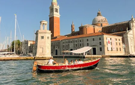 Typical boat ride in the Venice lagoon