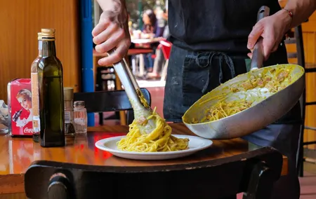 Make Pasta Carbonara from Scratch in a Jazz Club in Venice