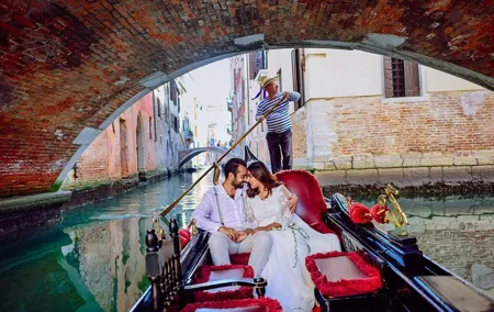 Wedding ceremony on the gondola