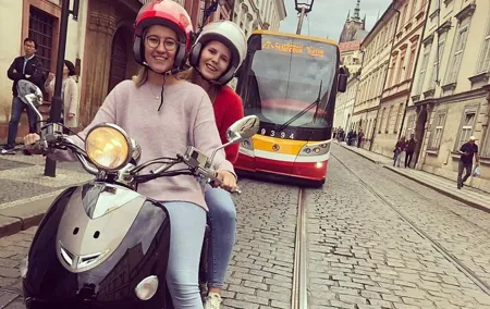 Big scooter tour of Prague, for two (audio guide)