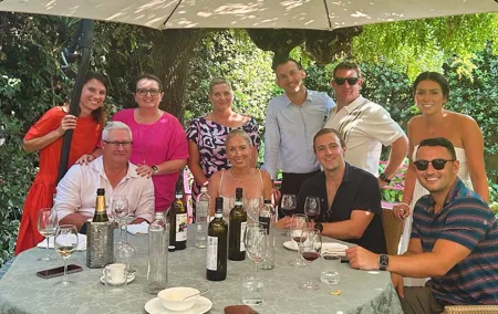Prosecco wine and food feast in family osteria
