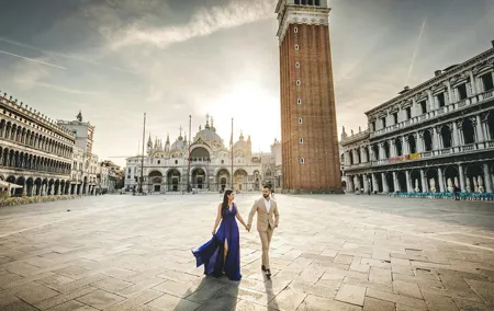Iconic Elegance: Professional Photoshoot at St. Mark's Square