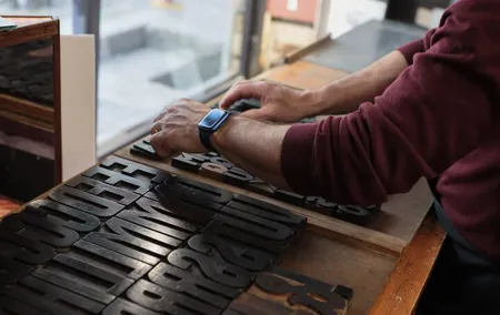 Printing with an antique printing press