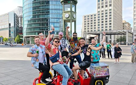Beer Bike & Party Bike Highlights Berlin City Tour including pick-up