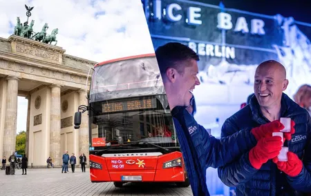 Berlin Combo: Hop-On-Hop-Off Bus and Icebar Ticket