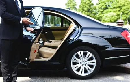 Full day luxury car with driver at disposal in Berlin