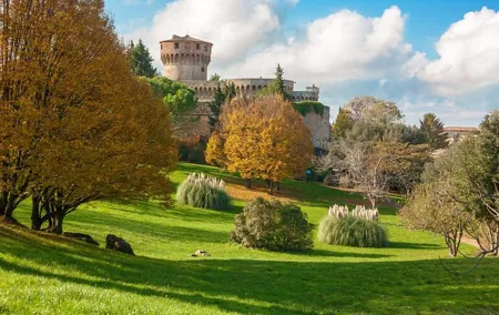 Volterra, Bocelli's Theatre and San Gimignano Tour by Minivan