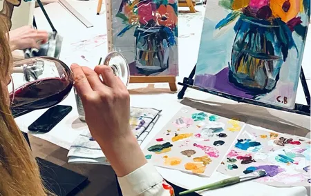 Wine and Painting Workshop Experience in Brussels
