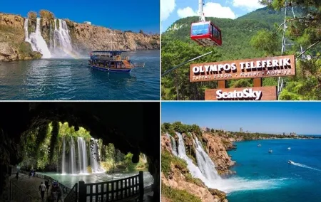 Antalya City Tour : OLYMPOS CABLE CAR, WATERFALLS & BOAT TRIP