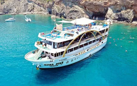 From Antalya To Kemer Mega Star Boat Trip w/Free Transfer