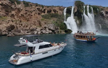 Antalya Private Yacht Tour Visiting Duden Waterfall