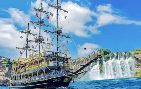 Antalya Lara Pirate Boat Trip w/Soft Drinks, Lunch & Pickup