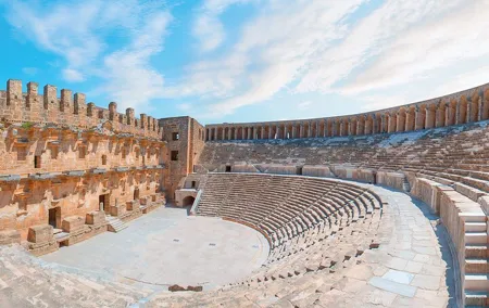 Perge Aspendos Aquaduct Side with Waterfall