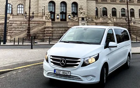 From Prague to Budapest - Private Transfer by MINIVAN Mercedes Vito 8+1pax