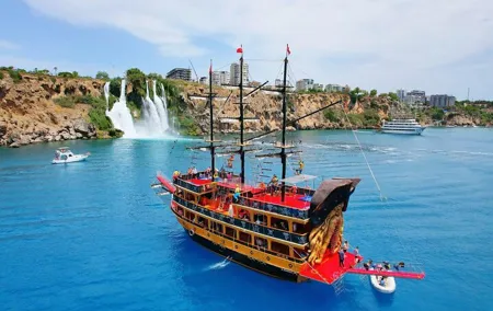 Lara Pirate Boat Trip to Duden Waterfalls with Transfer