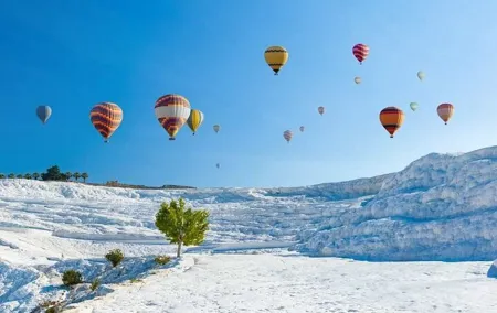 Pamukkale Hot Air Balloon Tour Over Travertines