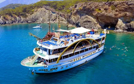 Antalya Mega Star Party Boat Tour with Lunch & Hotel Transfers