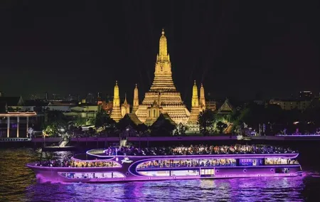 Bangkok Sunset or Evening Dinner Cruise (The Planet Cruise)