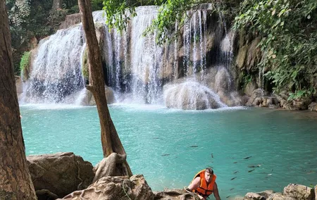 Private Tour: Kanchanaburi Erawan Waterfall Tour from Bangkok