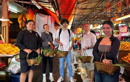 Authentic Thai Cooking with the Largest market visit &TukTuk ride