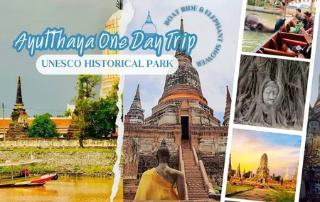 Private Trip : Ayutthaya historical venture, boat ride & lunch