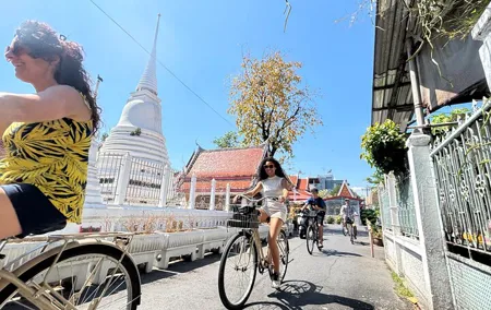 Bangkok: Bike and Longtail Boat Tour with Lunch