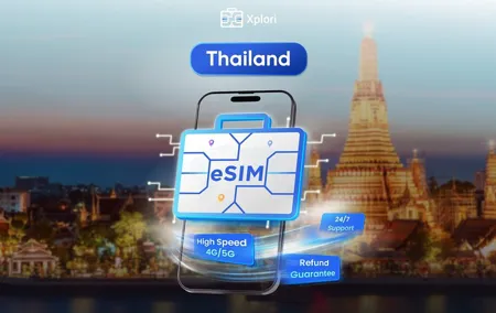 Thailand eSIM (3 to 30 days, up to 60GB)