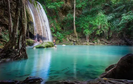 Private Kanchanaburi Erawan Waterfall&Thai-Burma Death Railway Tour from Bangkok