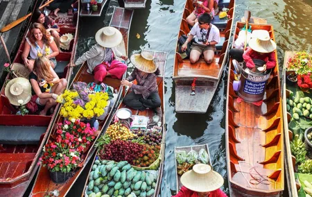 Damnoen Saduak Floating Market & Maeklong Railway Market Tour From Bangkok
