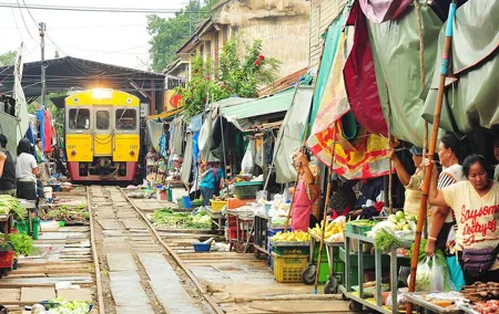From Tracks to Canals: Train Market & Floating Market Adventure