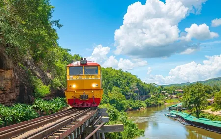 From Bangkok: Kanchanaburi, Death Railway, River Kwai, Waterfall