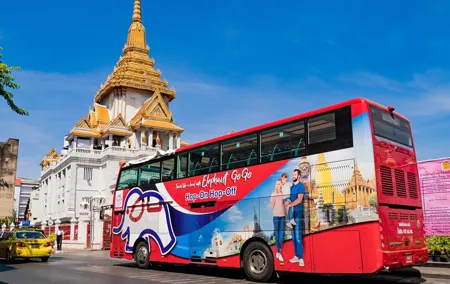Bangkok Walking Tour and Hop On Hop Off Bus