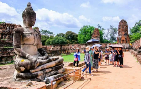 Ayutthaya City Tour and Grand Pearl Cruise from Bangkok