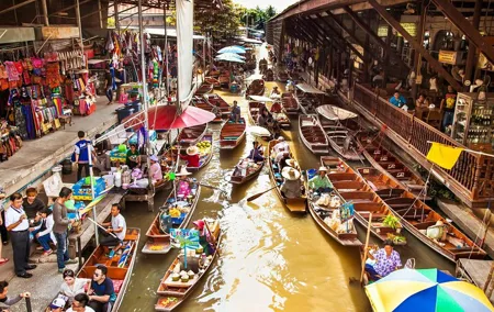 Floating and Train Market Experience from Bangkok