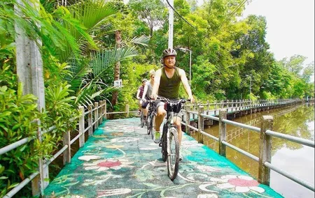 Bangkok's Green Lung Jungle Cycling Adventure Tour