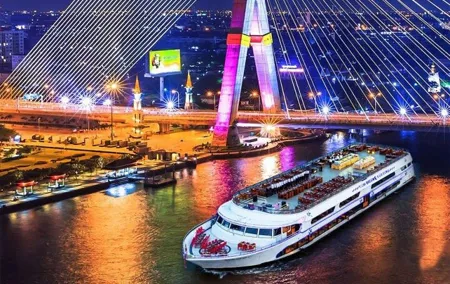 BANGKOK: Ticket Dinner Cruise Chaophraya River-with Live Music by White Orchid