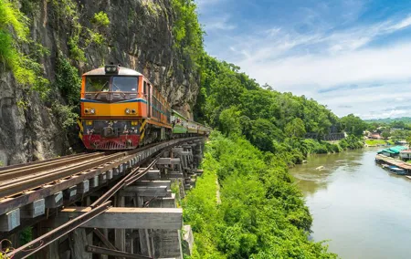 Historic Kanchanaburi: Train, Boat & Skywalk + Lunch From Bangkok