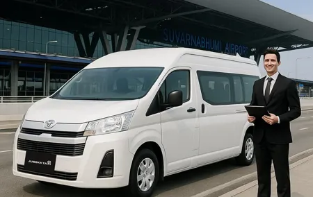 Private group transfer from BKKairport to Bangkok city by minibus