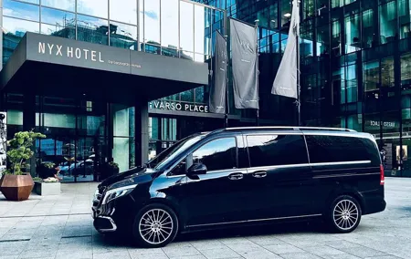 Warsaw Chopin Airport private transfer 5 to 8 passengers