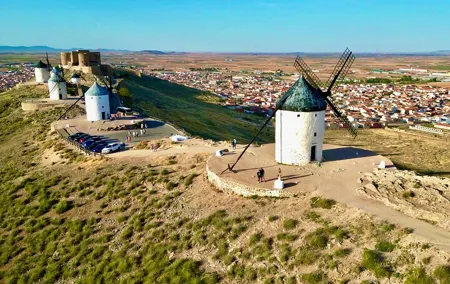 Toledo and the Quixote Mills from Madrid