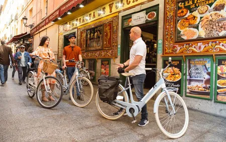 Tapas & Guided tour on a Vintage Bike through Madrid