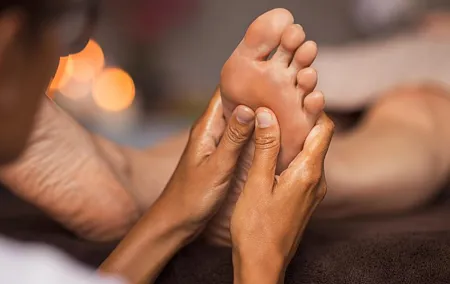 Pamper your feet with foot bath and reflexology massage