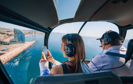 Barcelona Helicopter, Sailboat, and Old Town Walking Tour