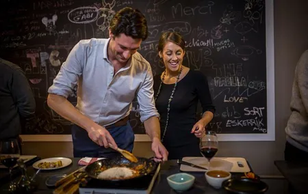 Paella Cooking Class with Professional Chef: Four Course Dinner